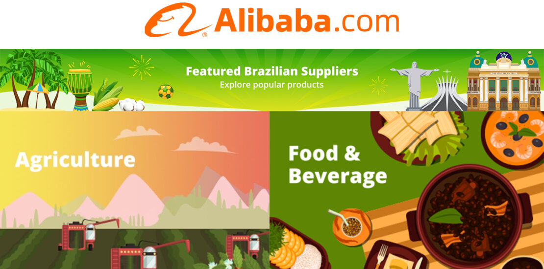 Pavilhão Brasil do Alibaba.com em parceria com a Apex Brasil